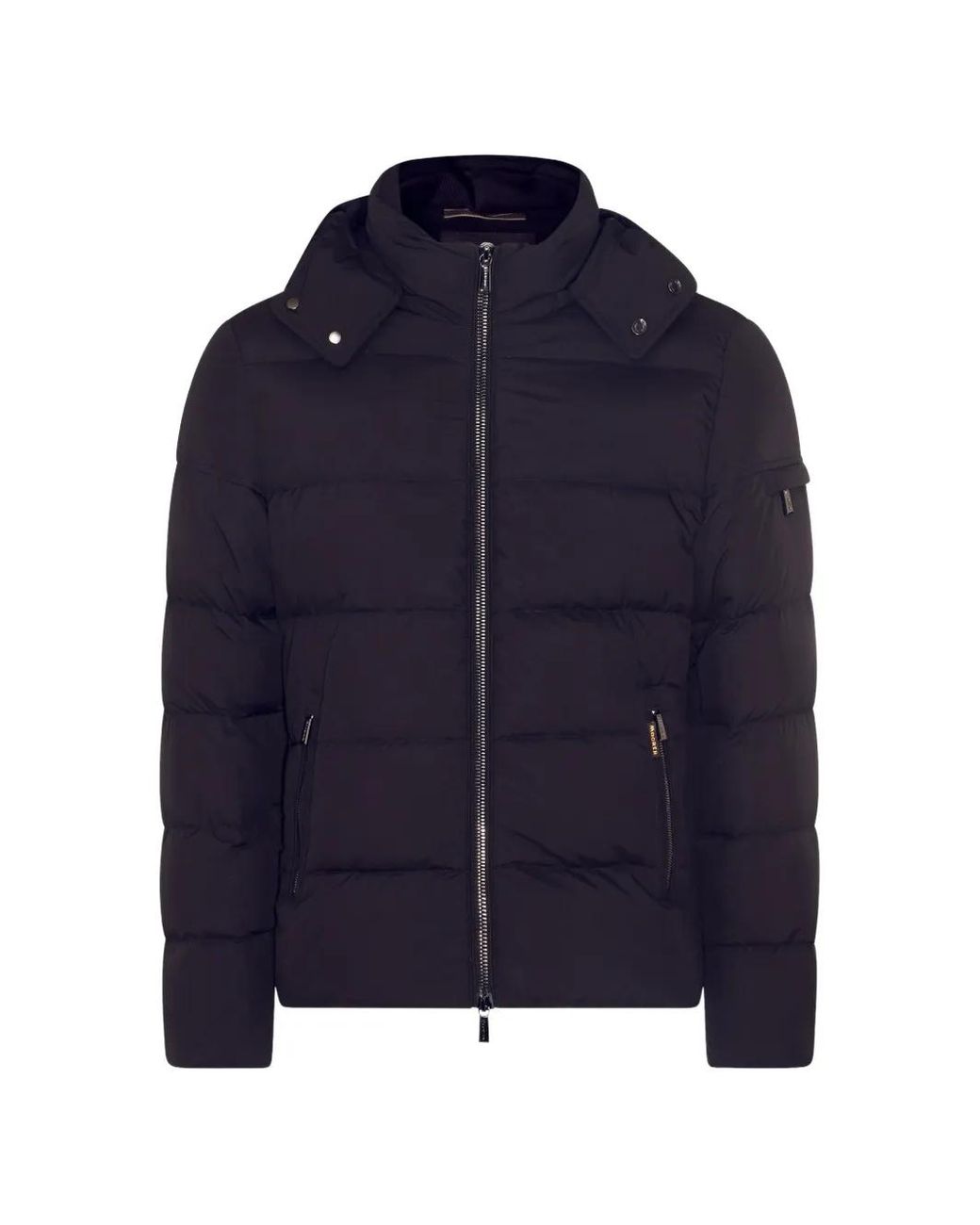 Moorer Blue Padded Hooded Coat for men