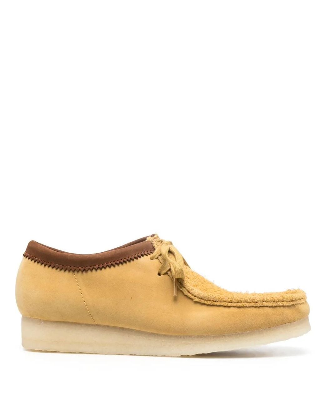 Clarks Brown Wallabee Suede Derby Shoes for men