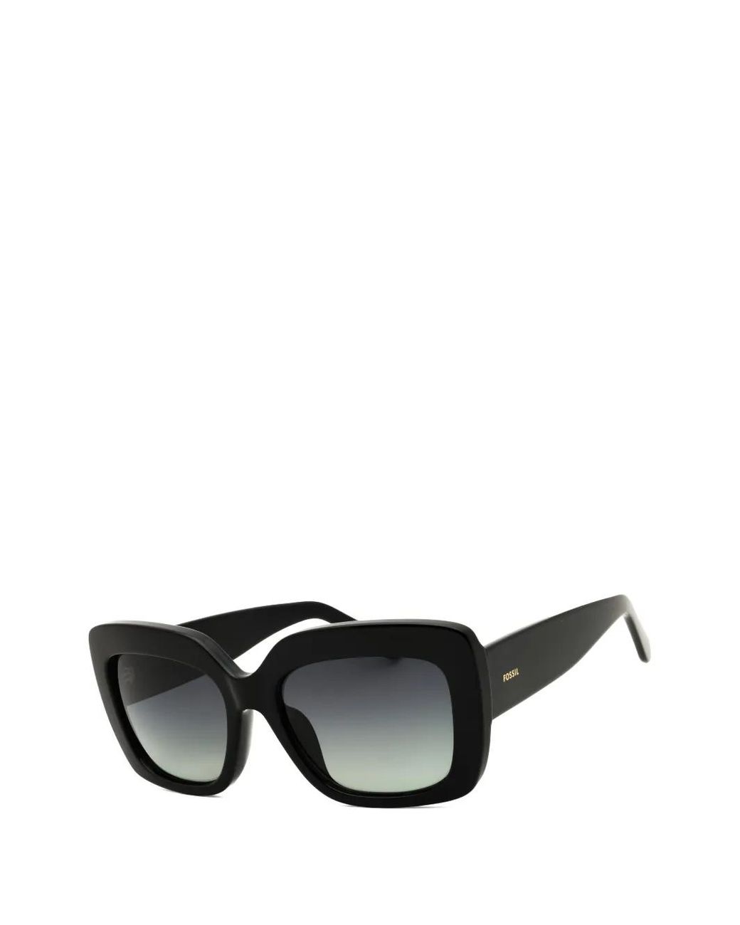 Fossil Black Rectangle-Frame Sunglasses