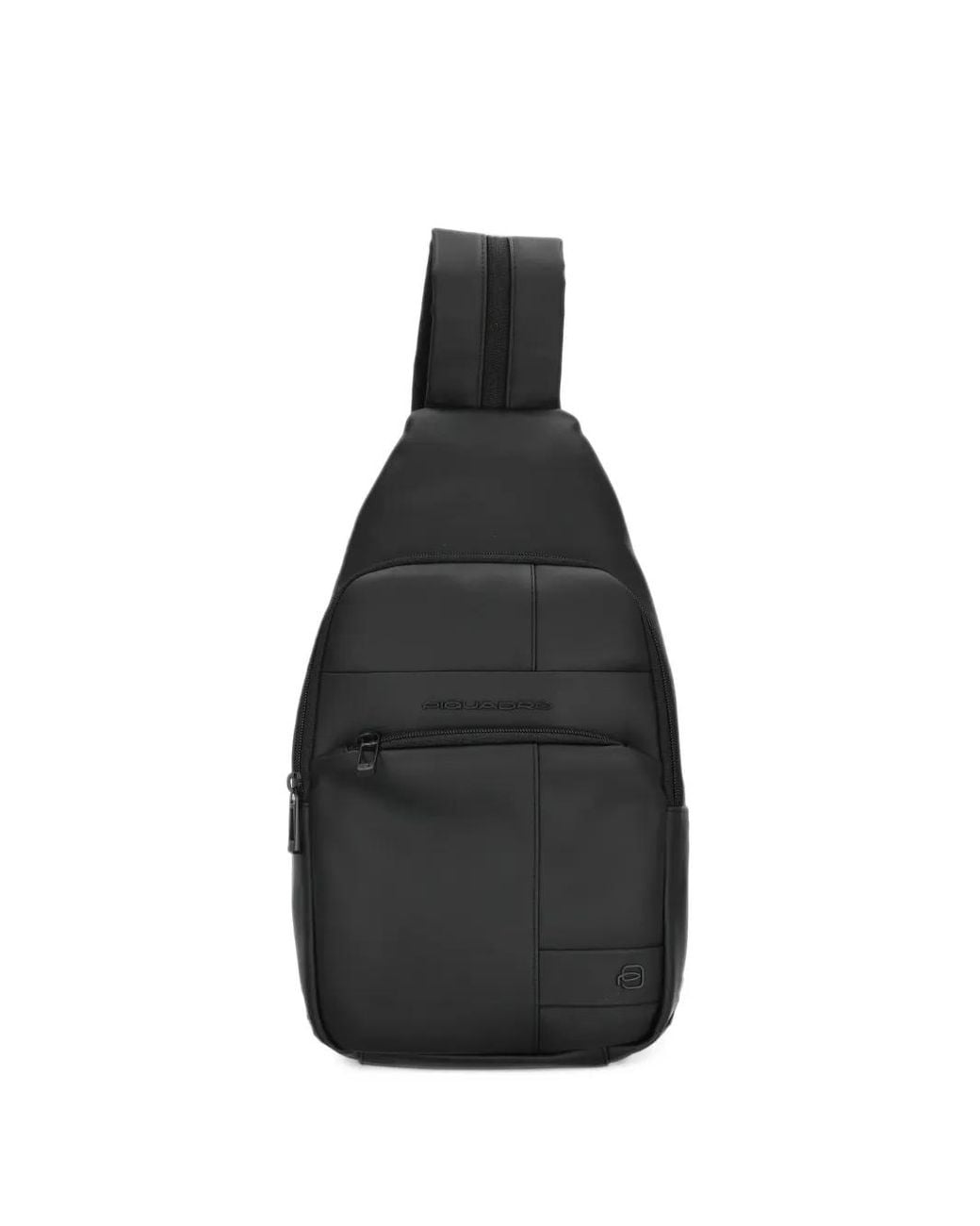 Piquadro Black Logo-Plaque Backpack for men