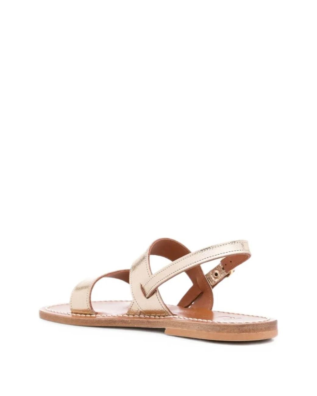 K. Jacques Natural Barigoule Double-Strap Sandals