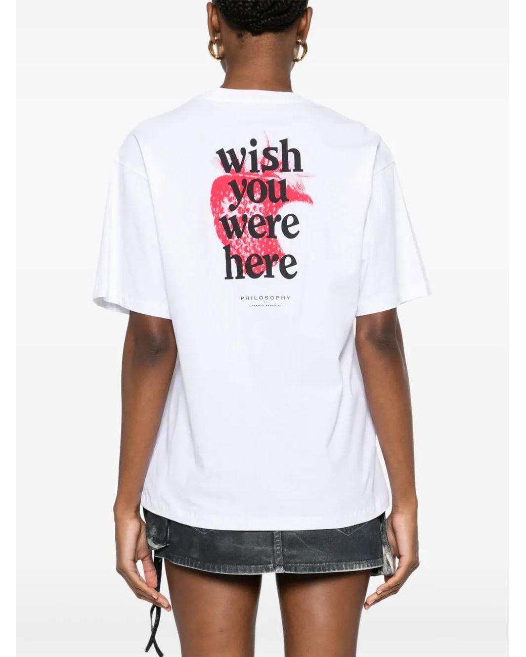 Philosophy Di Lorenzo Serafini White Recycled Organic Jersey T-Shirt Clothing