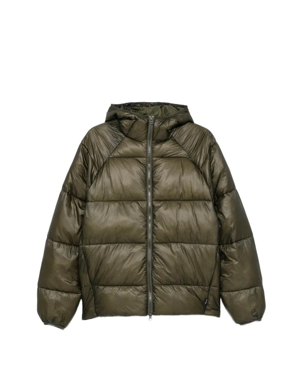 Arte' Green Quilted Hooded Jacket for men