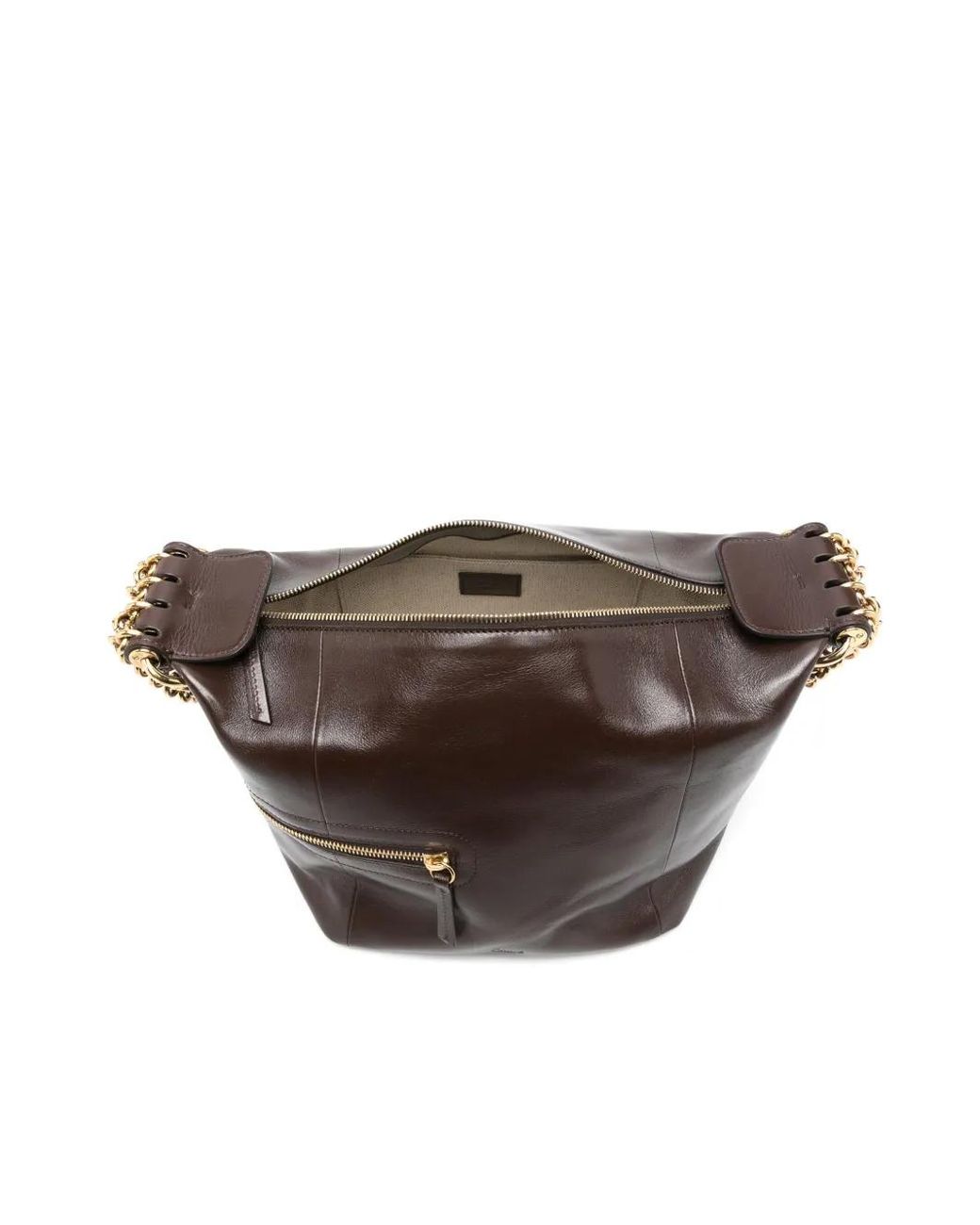 Chloé Brown Camera Chain Shoulder Bag