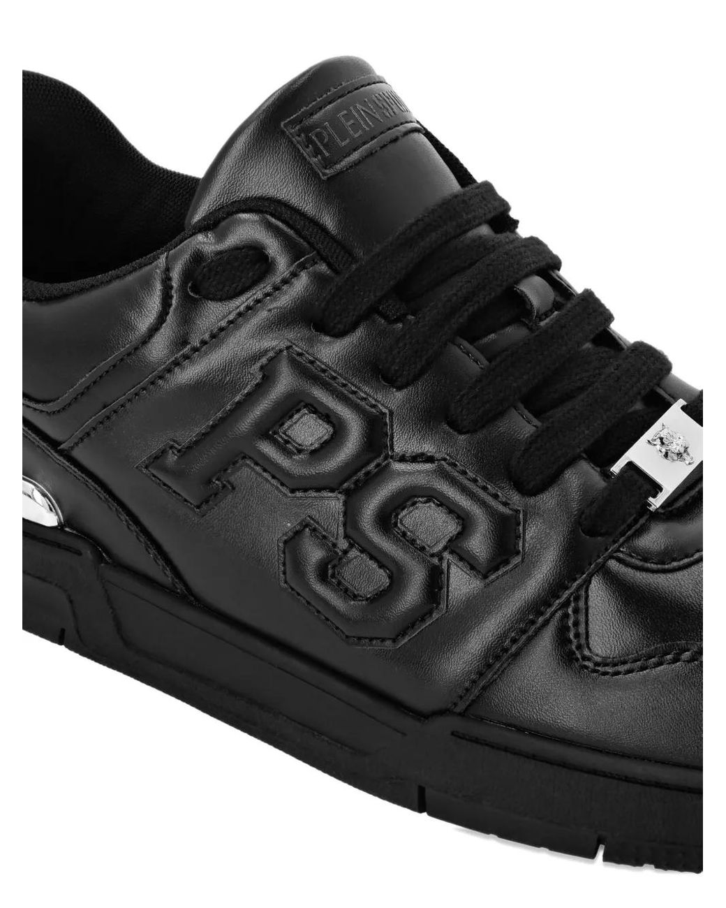 Philipp Plein Black Low-Top Sneakers Ps Cocco