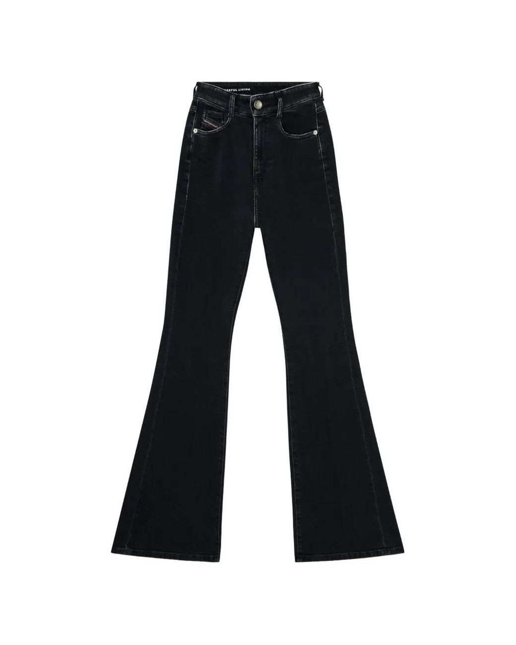 DIESEL Black 1973 D-Partt High-Waisted Flared Jeans