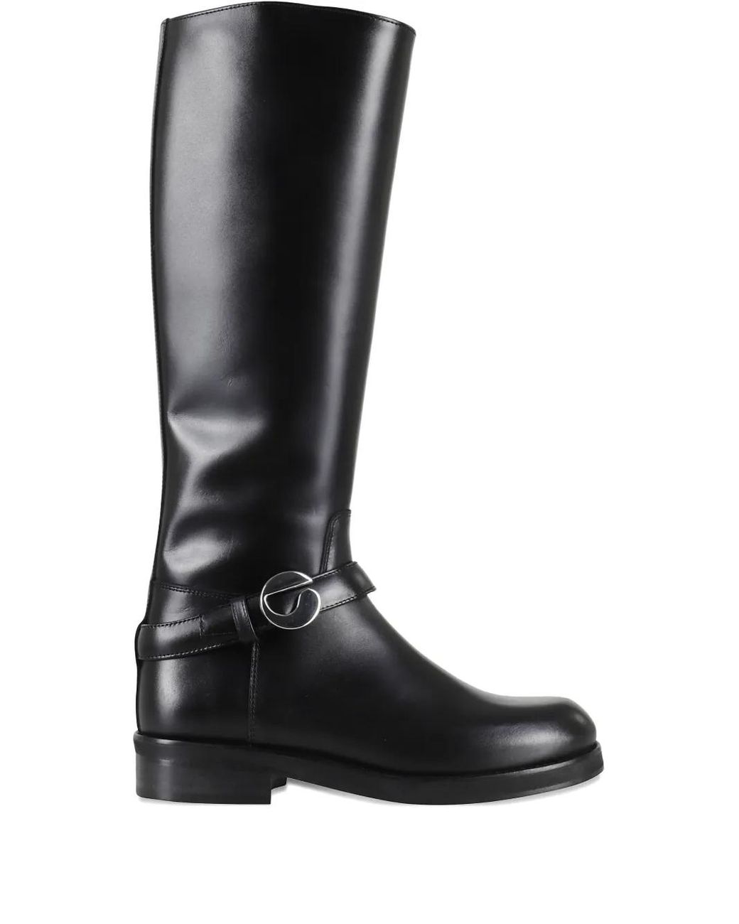 Coperni Schoenen ,Zwart ,Leer Zwarte Leren Cavalier Riem Laars in het Black