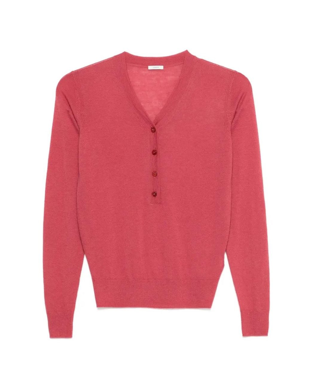 Joseph Gillies Button-Up Trui in het Red