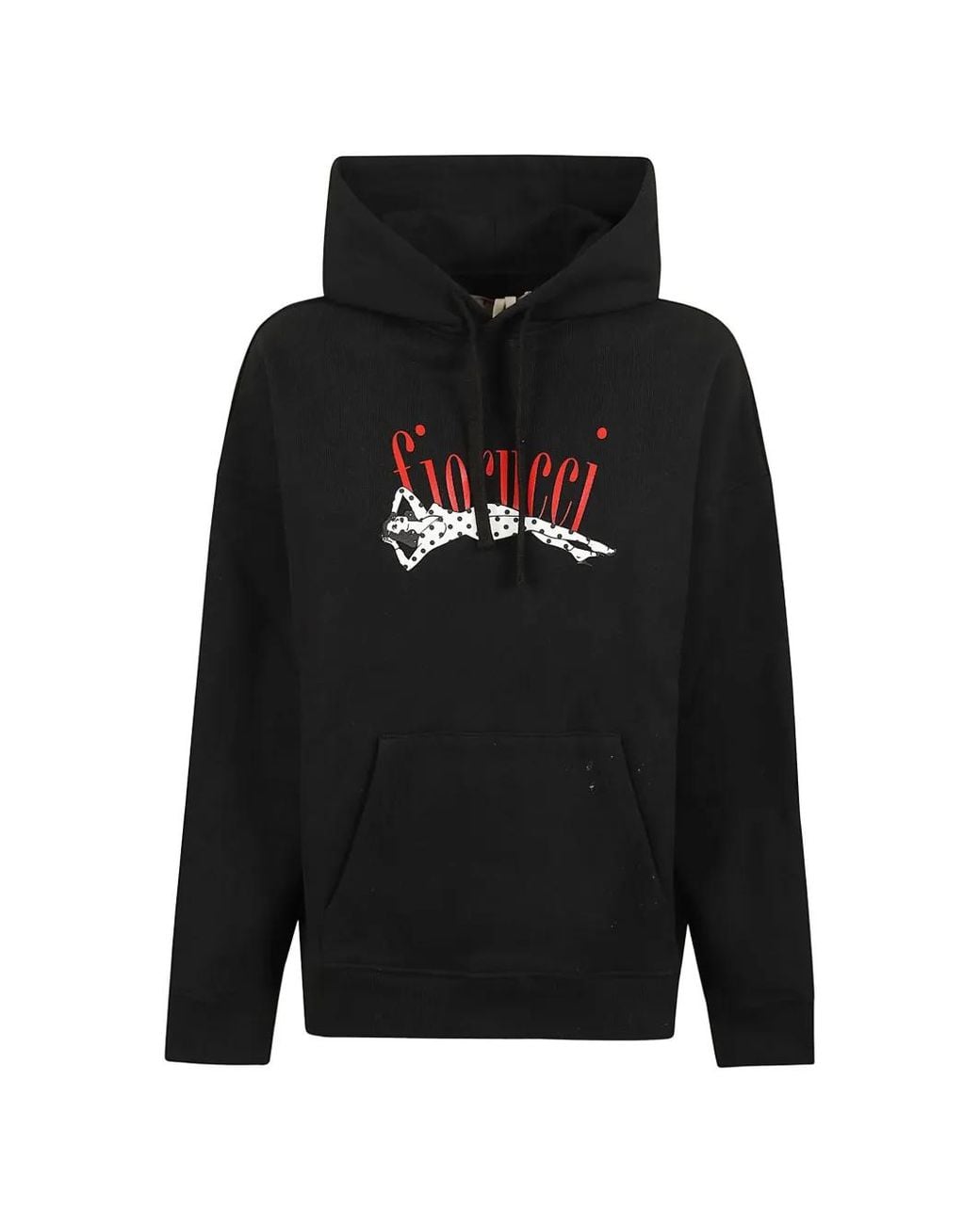 Fiorucci Black Graphic-Print Hoodie