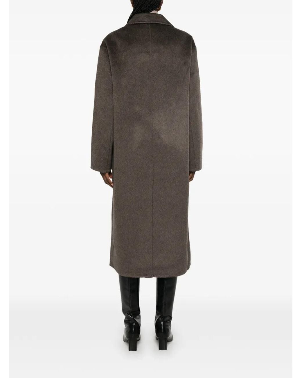 The Dynamis Studio Brown Double-Breasted Peak-Lapel Coat