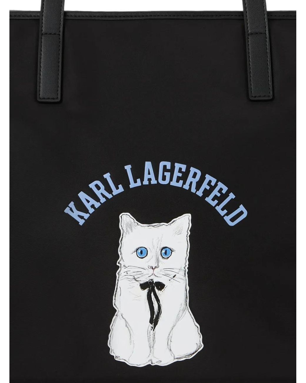 Karl Lagerfeld Black Ikon Choupette Tote Bag