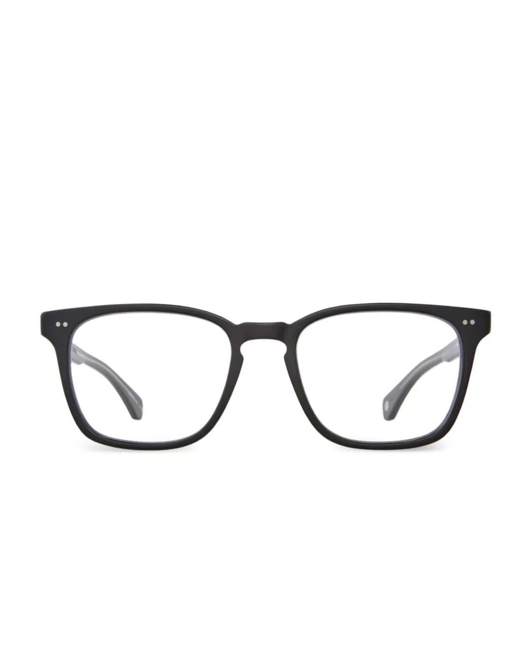 Garrett Leight Black Earvin Brille Mit Eckigem Gestell