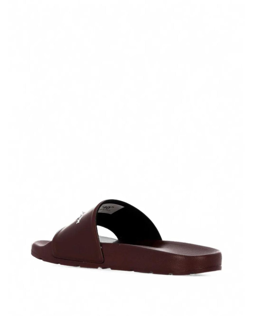 Off-White c/o Virgil Abloh Brown Logo-Print Pool Sliders