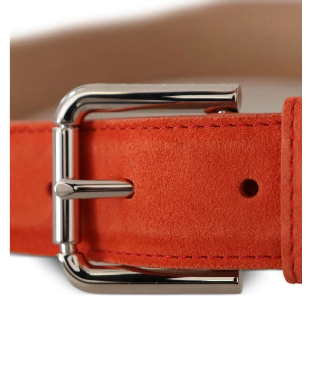Dolce & Gabbana Red Suede Belt