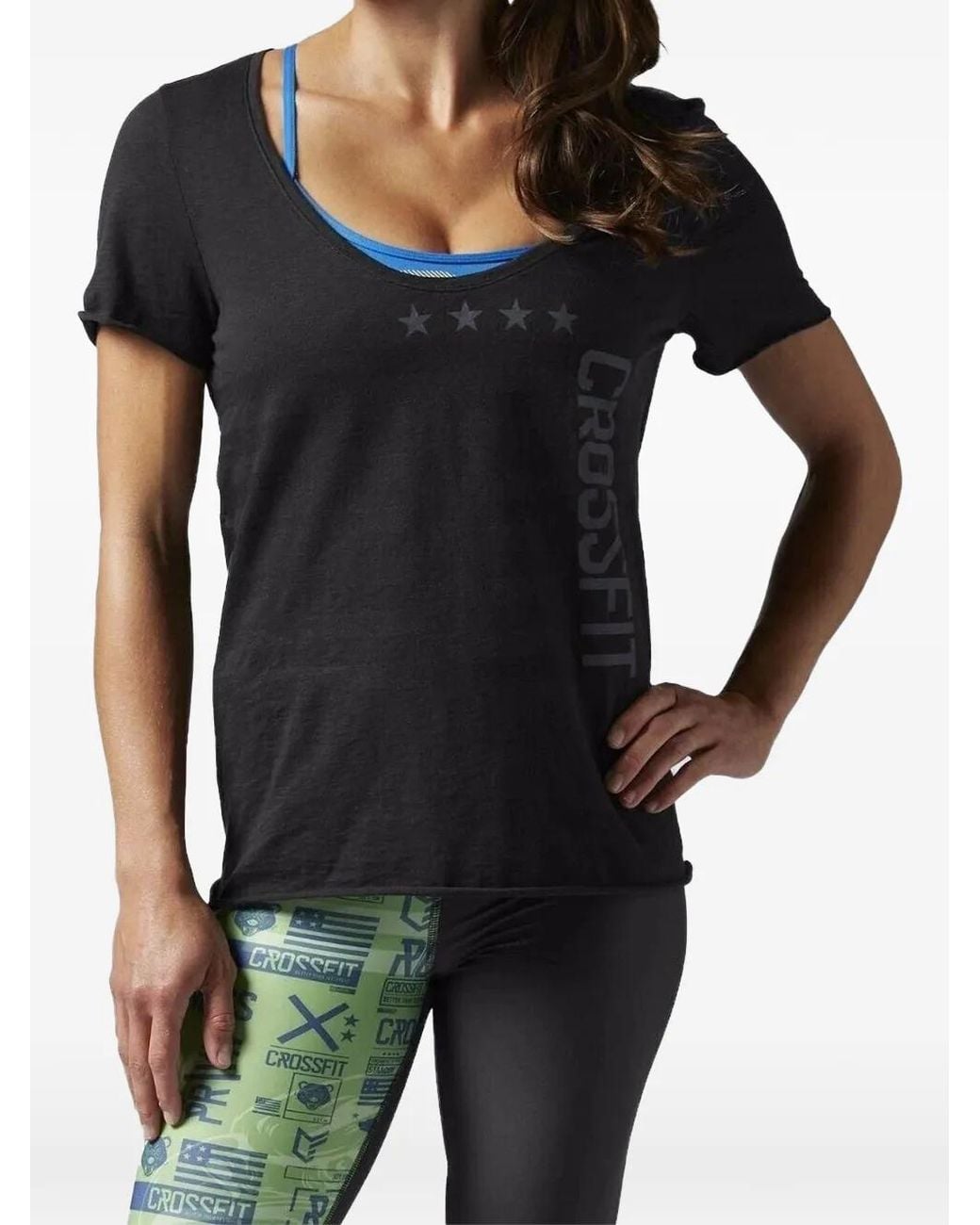 Reebok Black Graphic-Print T-Shirt