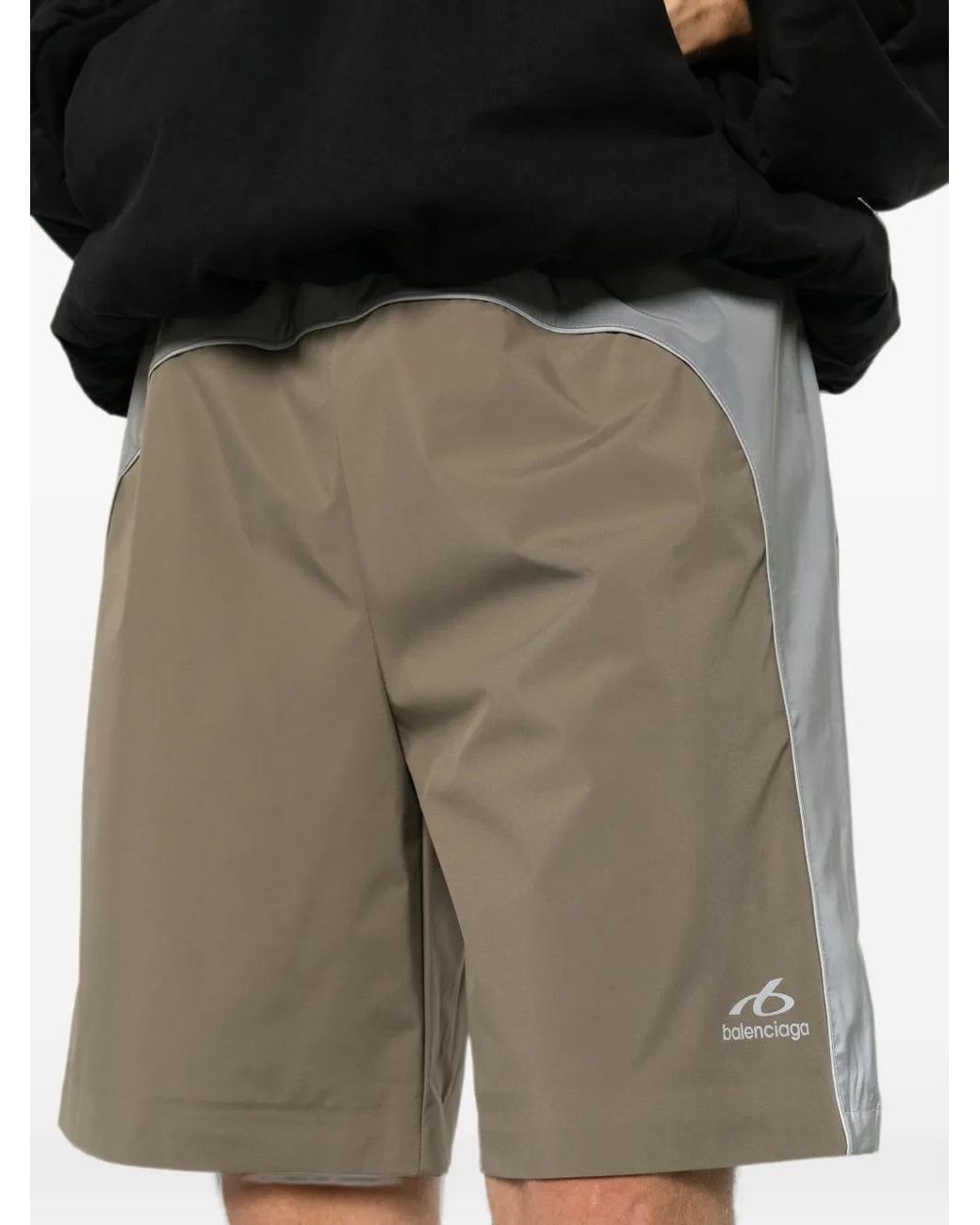 Balenciaga Gray Techwear Tracksuit Shorts for men