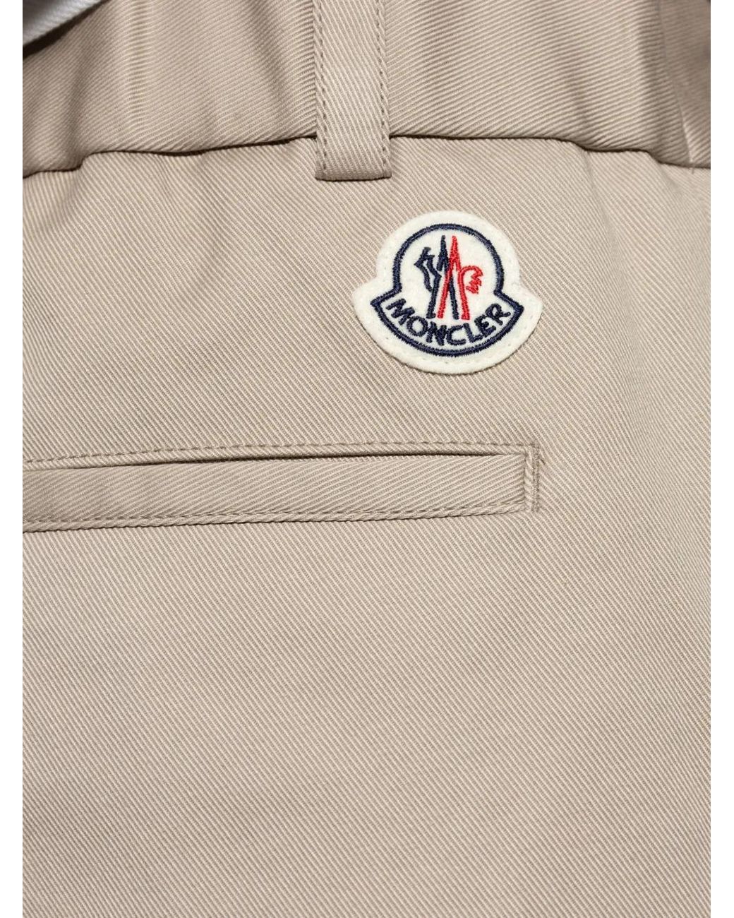 Moncler Natural Gabardine Trousers for men