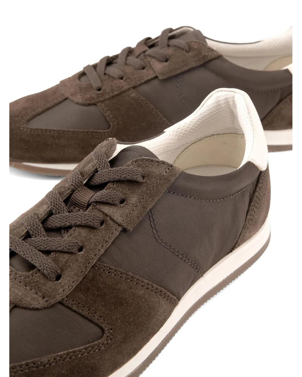 Vagabond Brown Suede-Panelled Sneakers