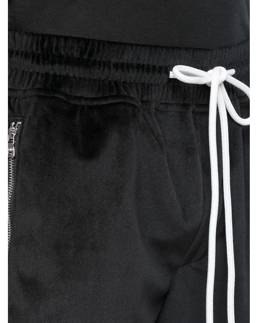 God's Masterful Children Black Velvet Retro Trousers for men