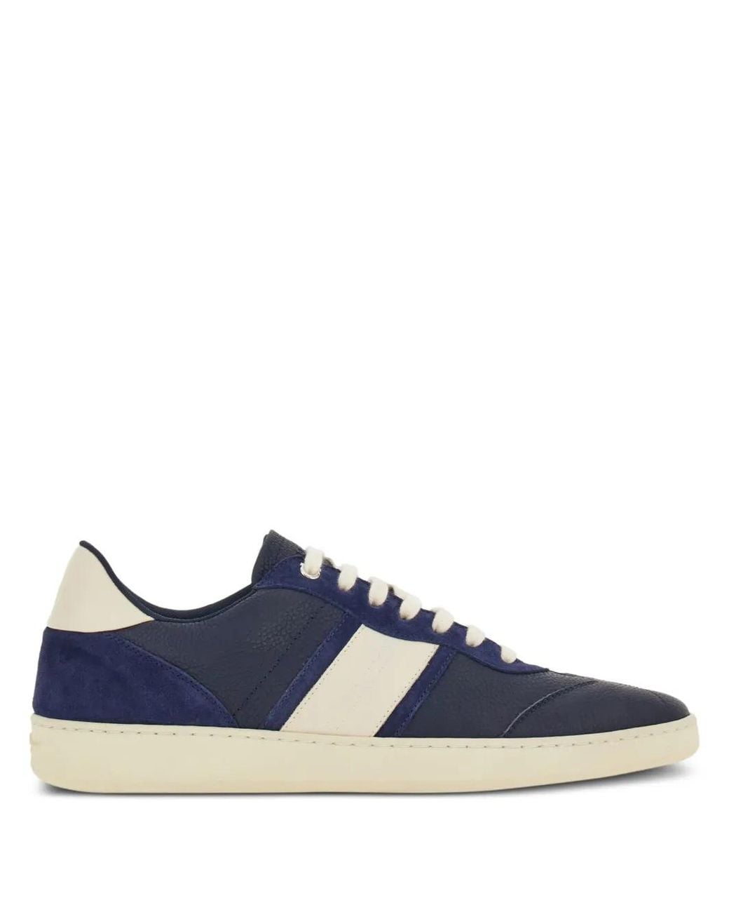 Ferragamo Blue Low Sneaker With Signature for men