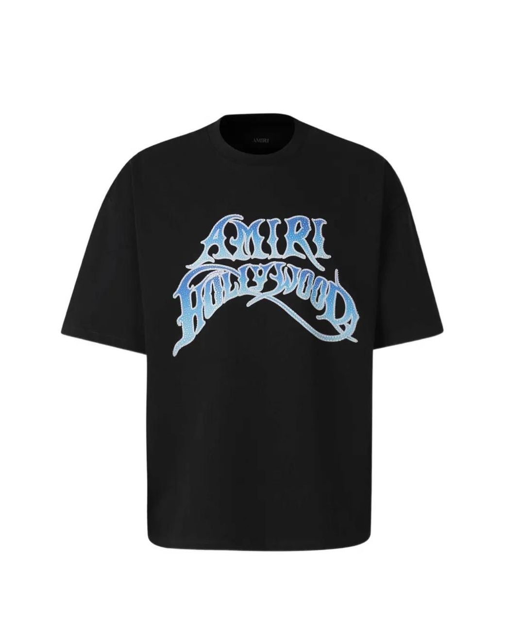 Amiri Black Rhinestone-Embellished Logo-Print T-Shirt for men