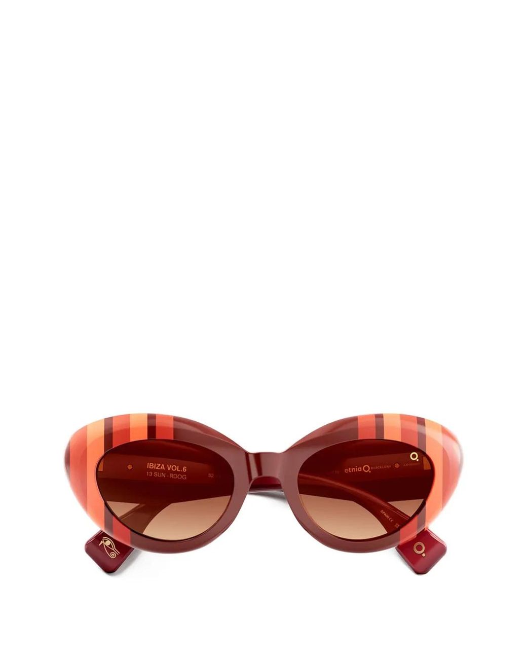 Etnia Barcelona Red Ibiza 13 Striped Sunglasses