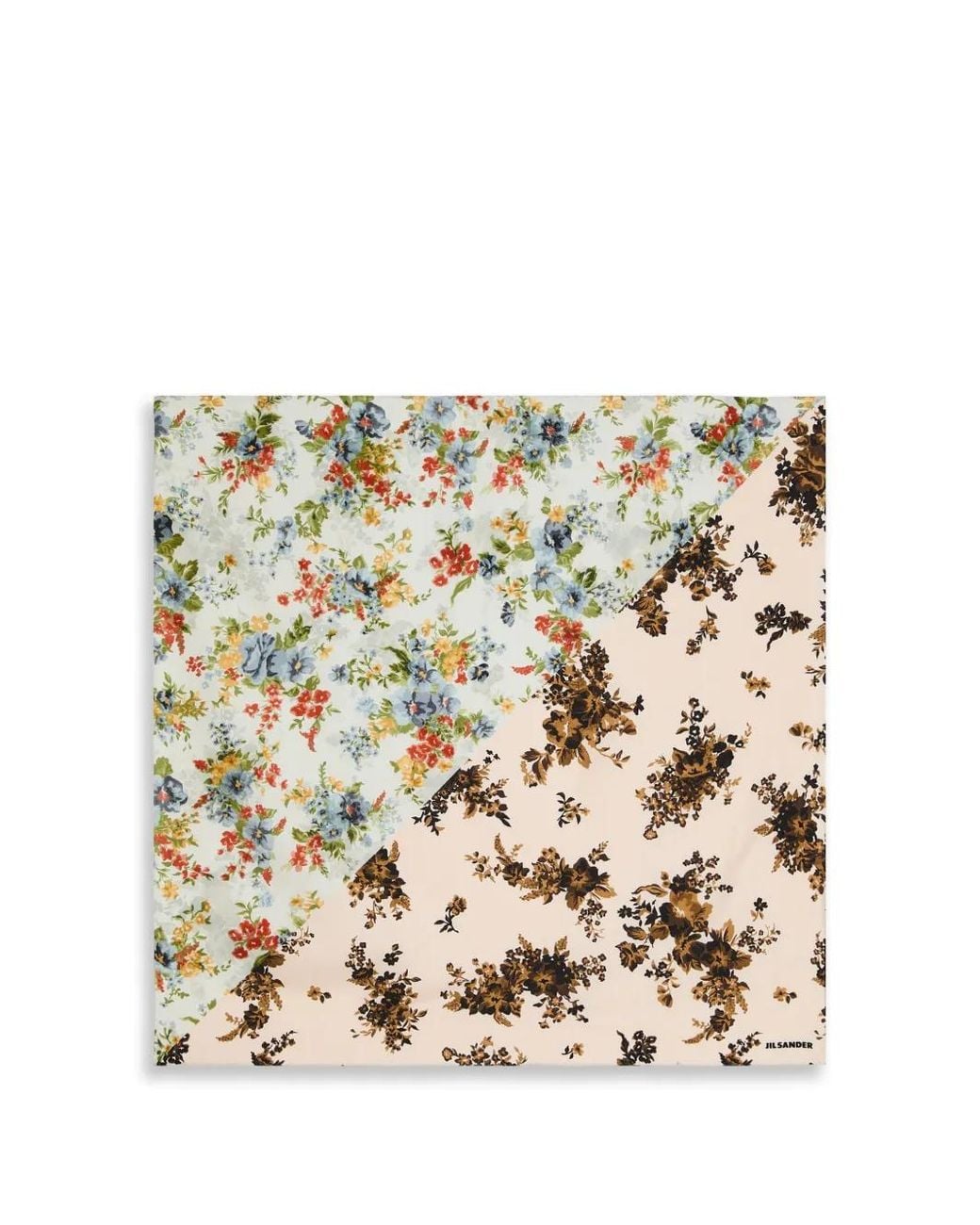 Jil Sander Pink Printed Silk Foulard