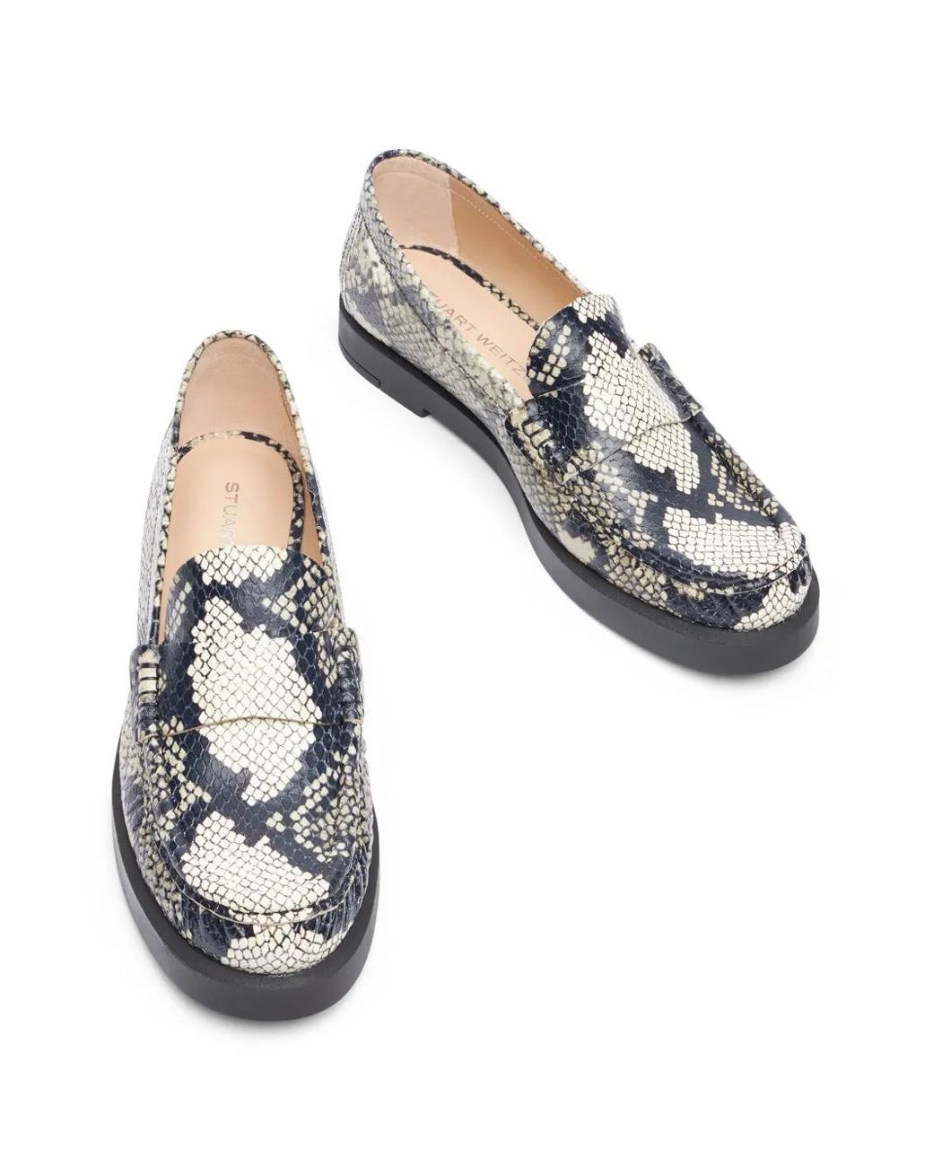 Stuart Weitzman Gray Blake Loafers