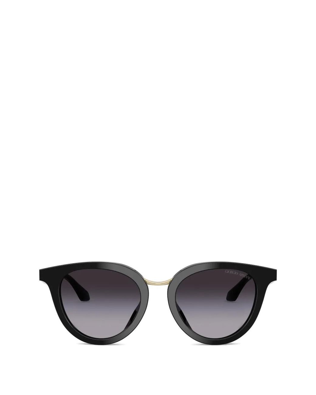 Giorgio Armani Black Round-Frame Sunglasses