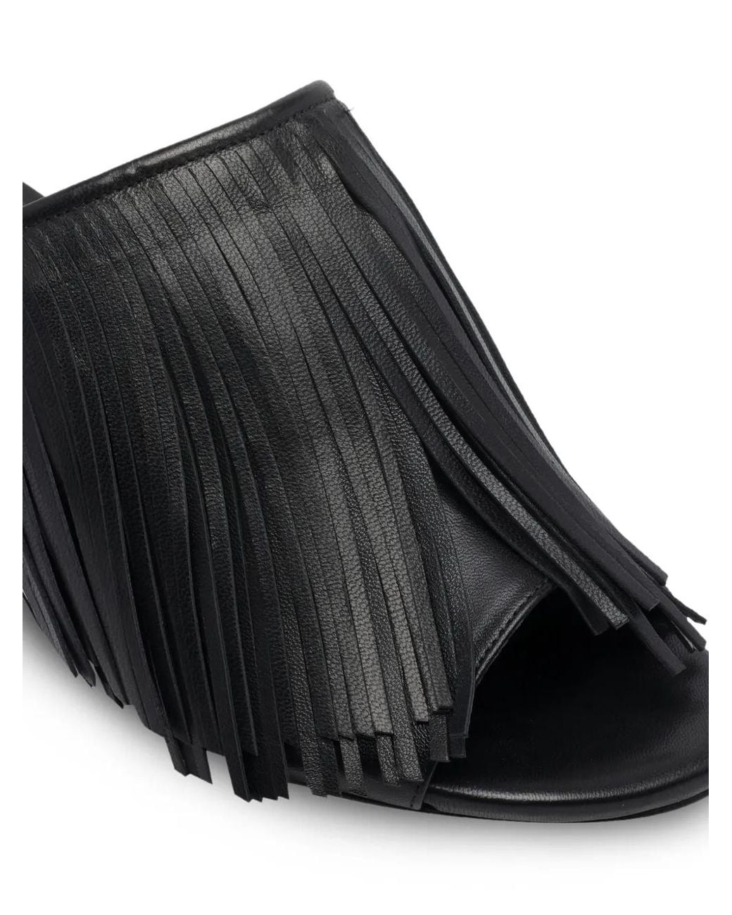 Vic Matié Black K16 Fringed Sandals