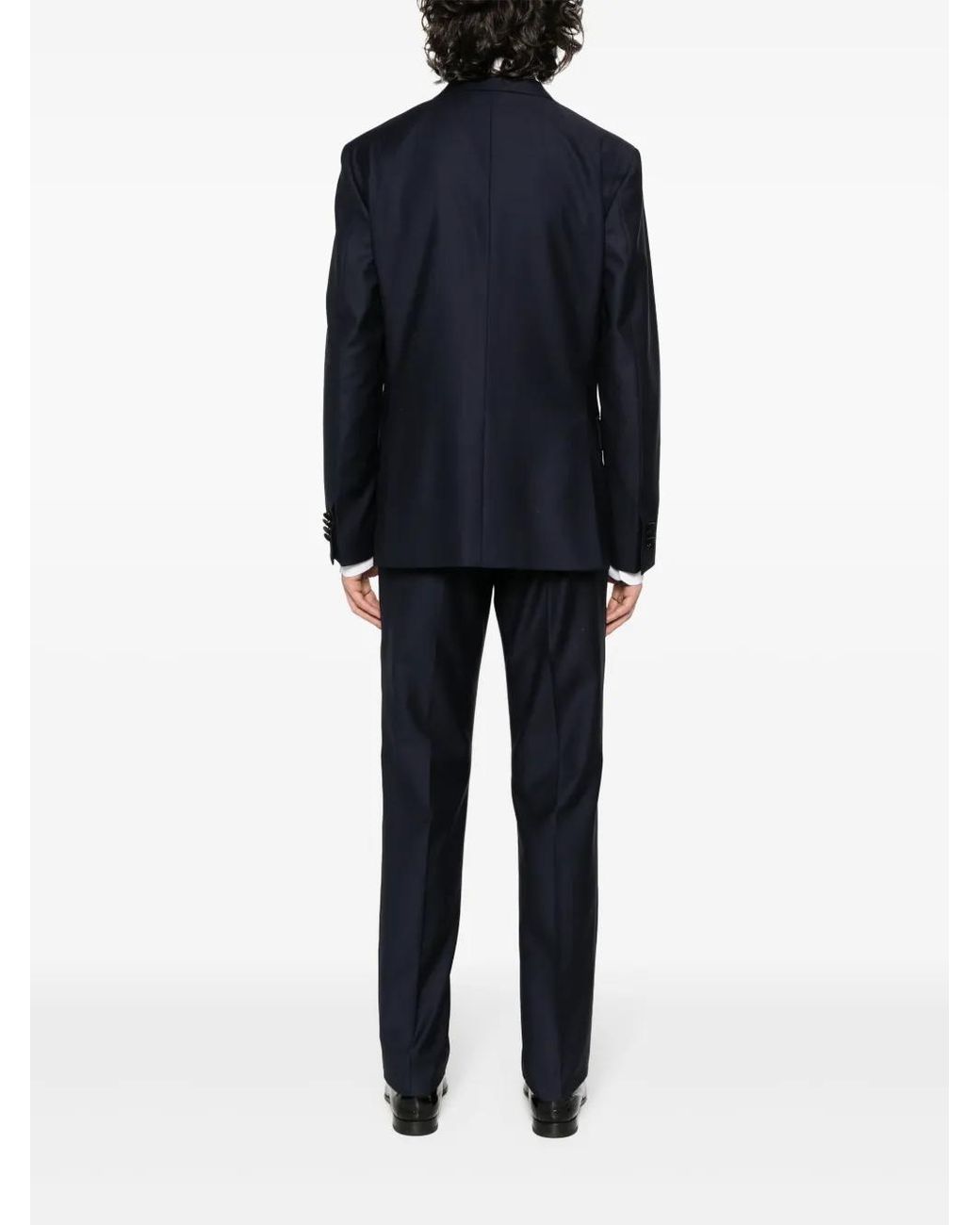 Boglioli Blue Interlock-Twill Virgin-Wool Suit for men