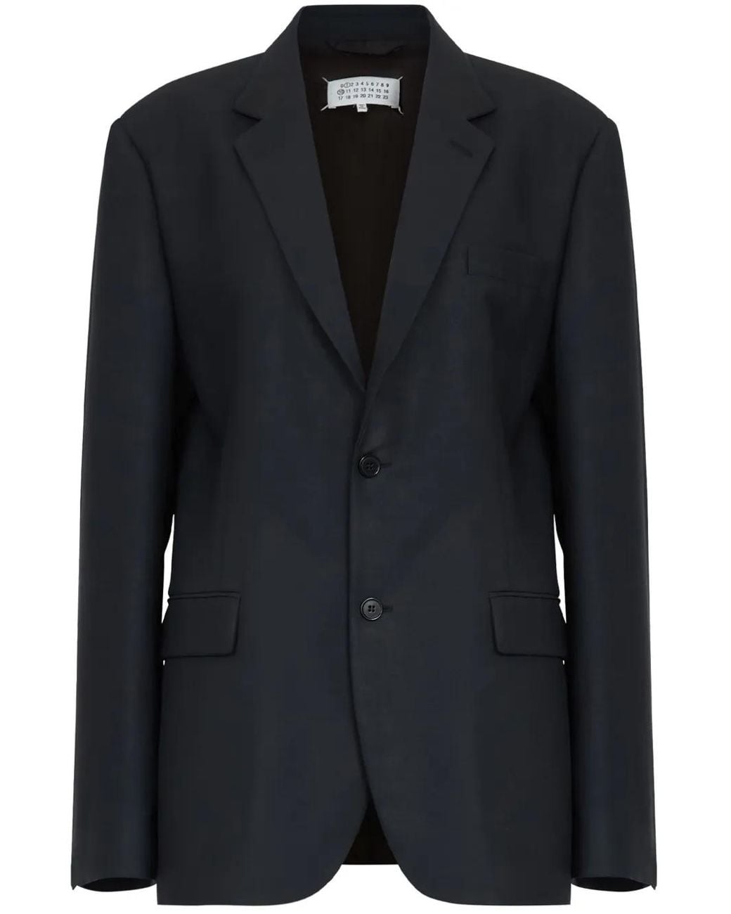 Maison Margiela Black Tailored Mohair-Wool Blend Blazer