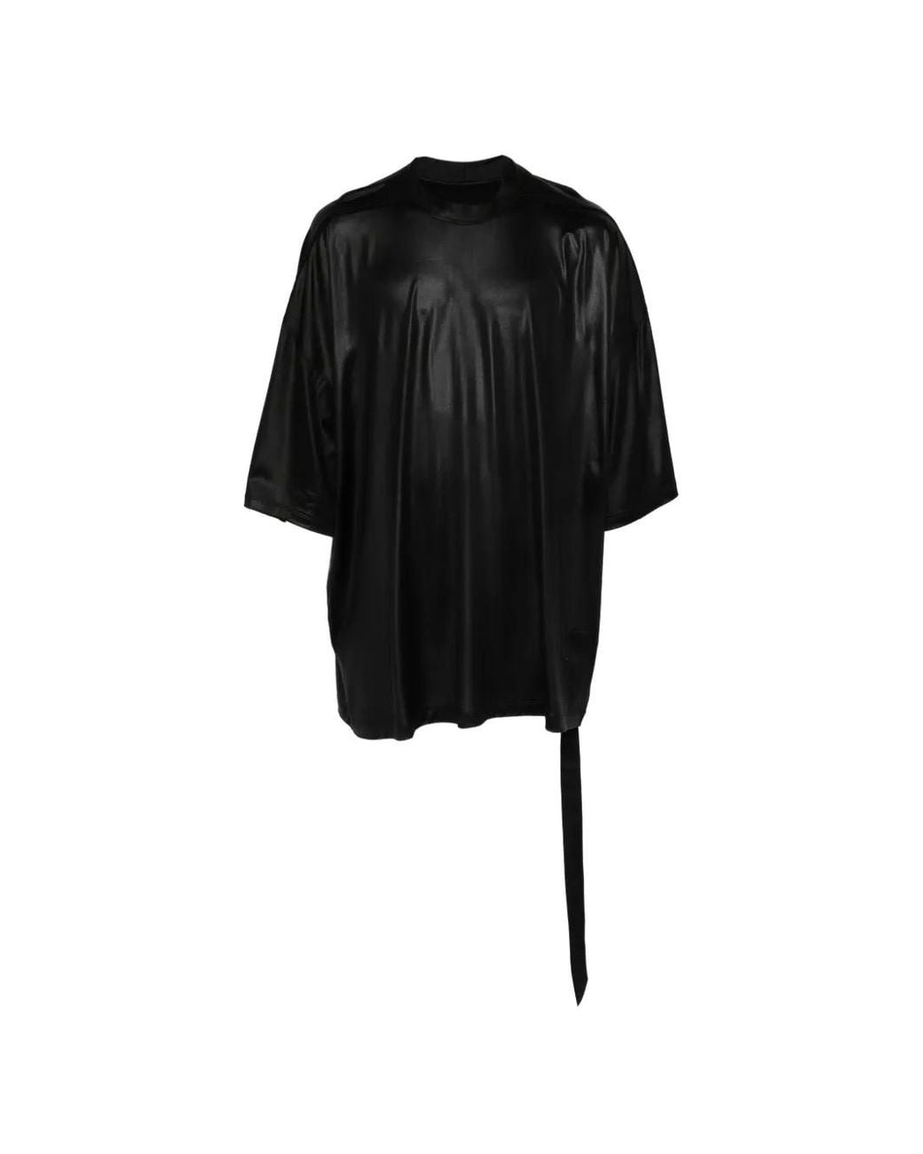Rick Owens Black Tommy T Tie-Detail T-Shirt for men