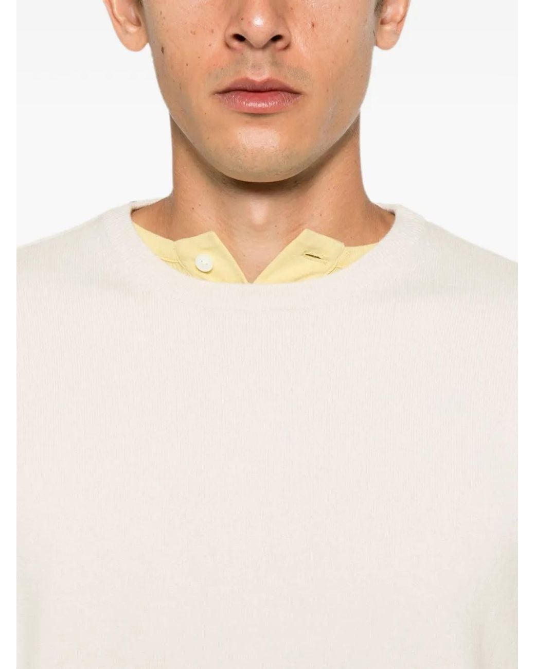 Extreme Cashmere White Paolo Dropped-Shoulder Sweater