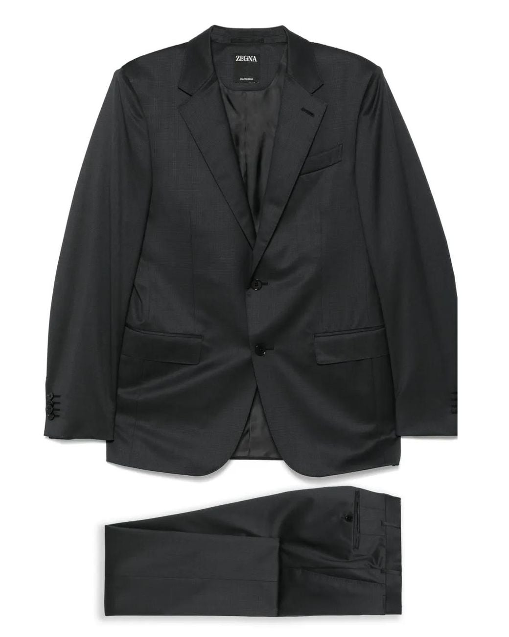 Zegna Black Wool Suit for men