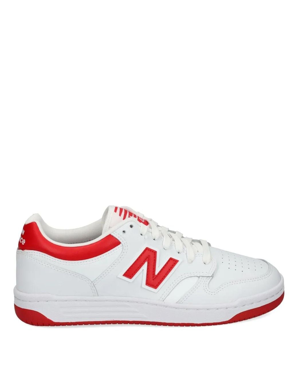 New Balance White 480 Lace-Up Sneakers for men