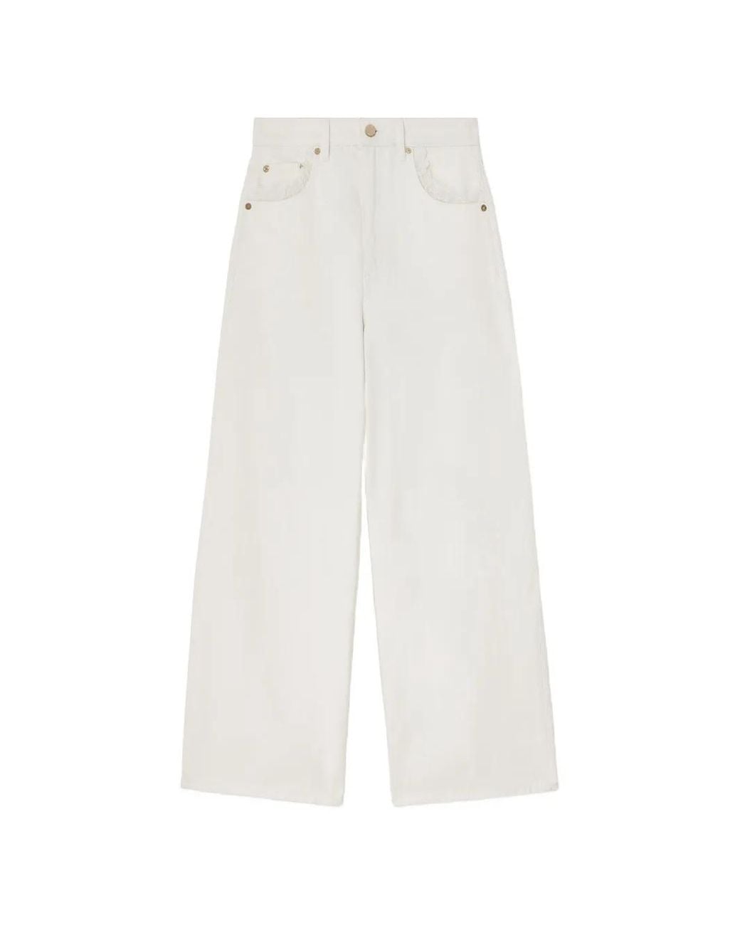 Ganni White Lari Straight Jeans