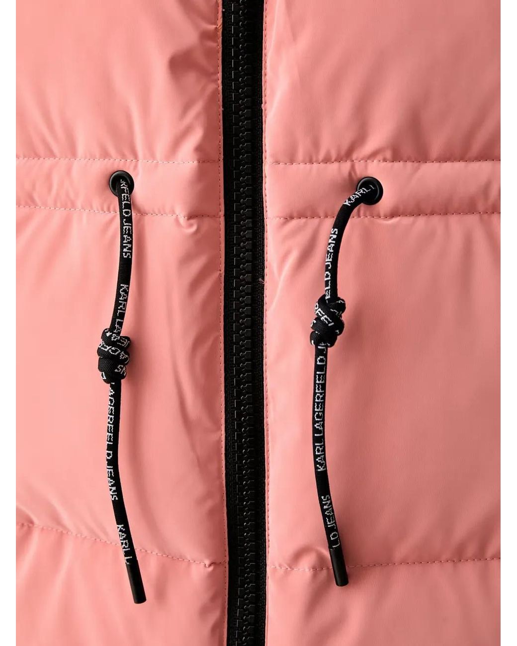 Karl Lagerfeld Pink Padded Hooded Gilet