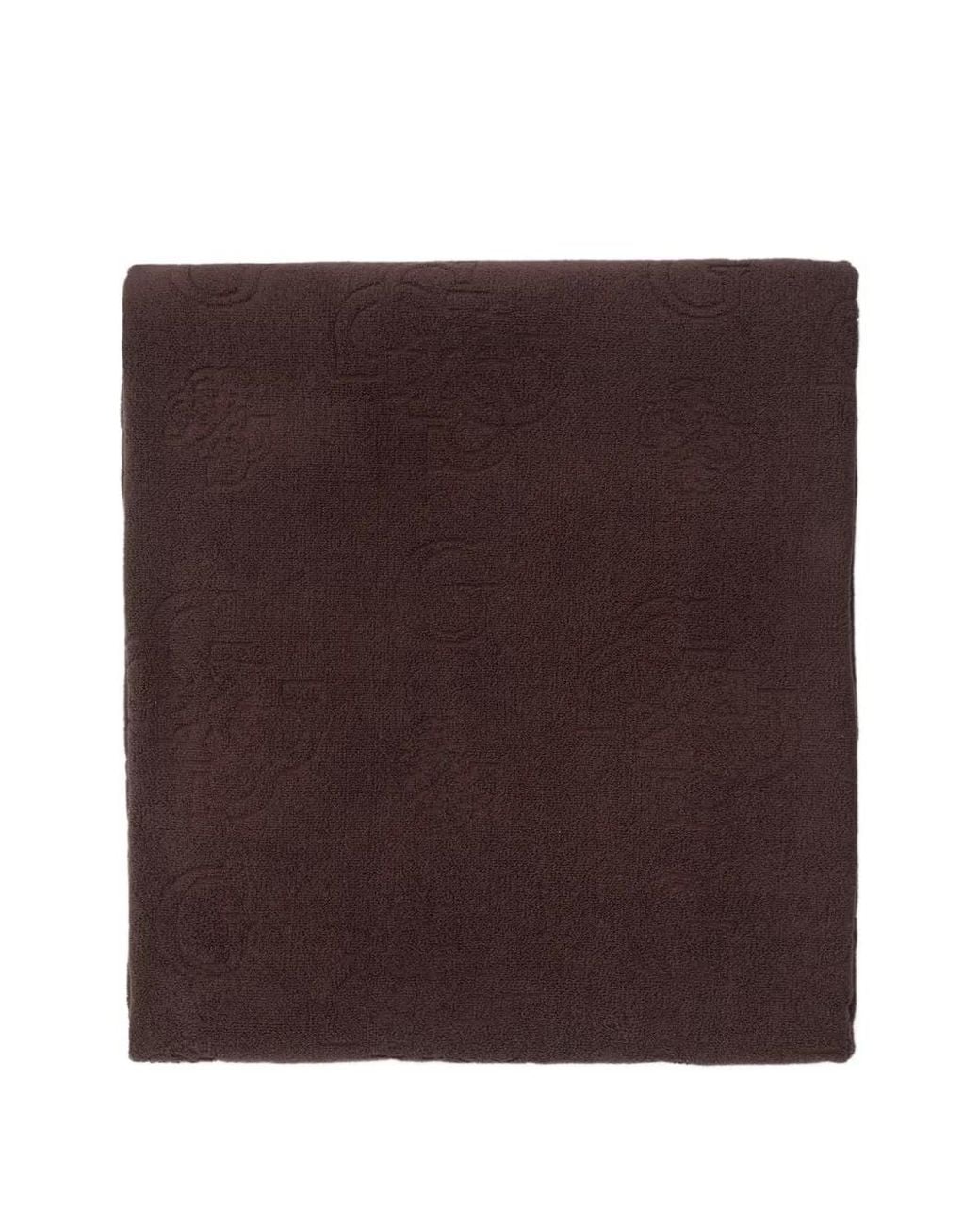 Guess Purple Serviette De Plage À Logo