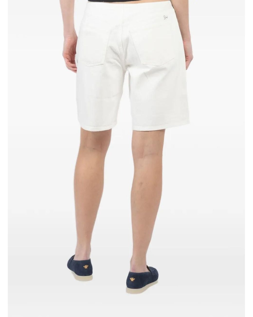 Still Here White Shorts Mit Kordelzug