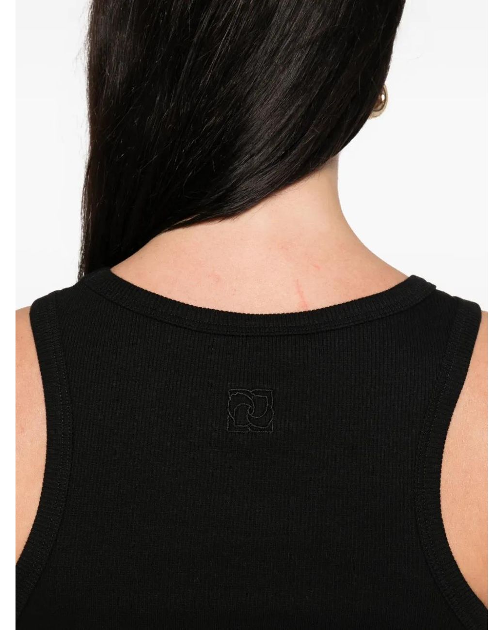 Magda Butrym Black Knotted Tank Top