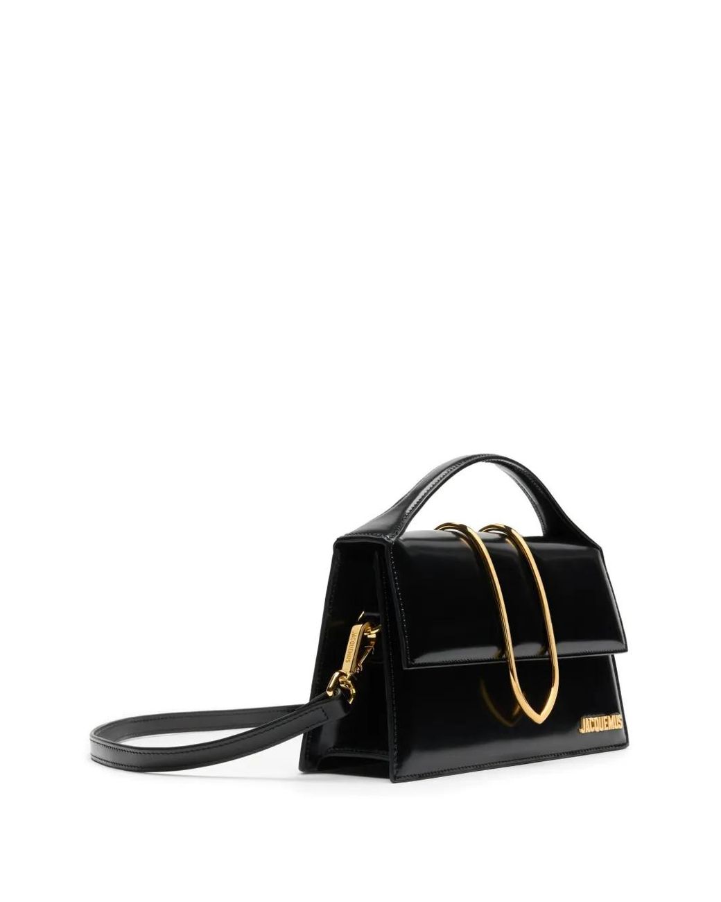 Jacquemus Black 'The Large Bambino' Calf Leather Handle Bag