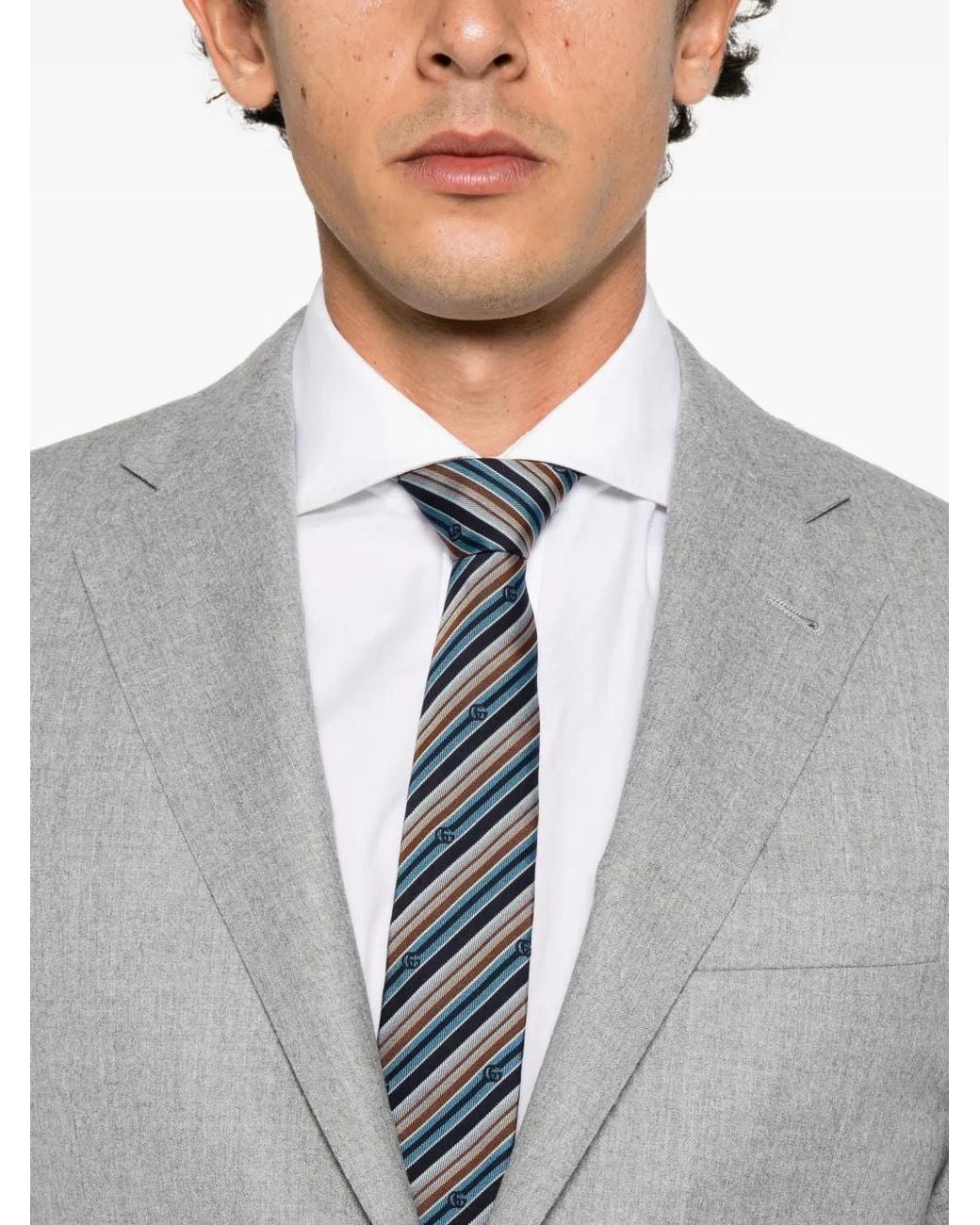 Corneliani Gray Notched-Lapel Single-Breasted Suit for men
