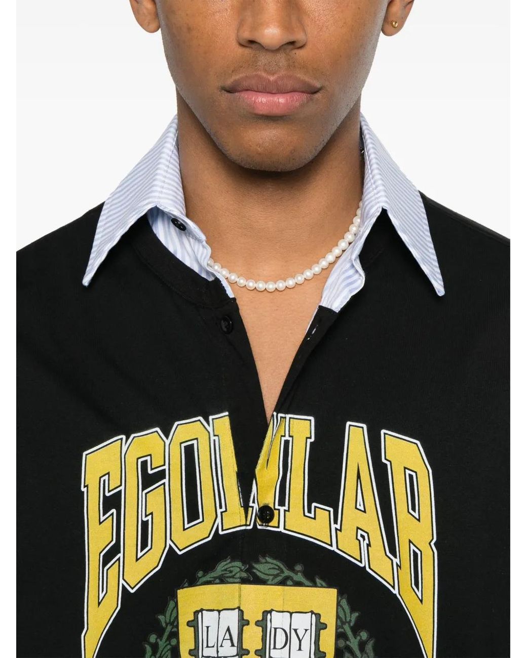 Egonlab レイヤードシャツ メンズ Egonlab レイヤード シャツ ブラック | Lyst