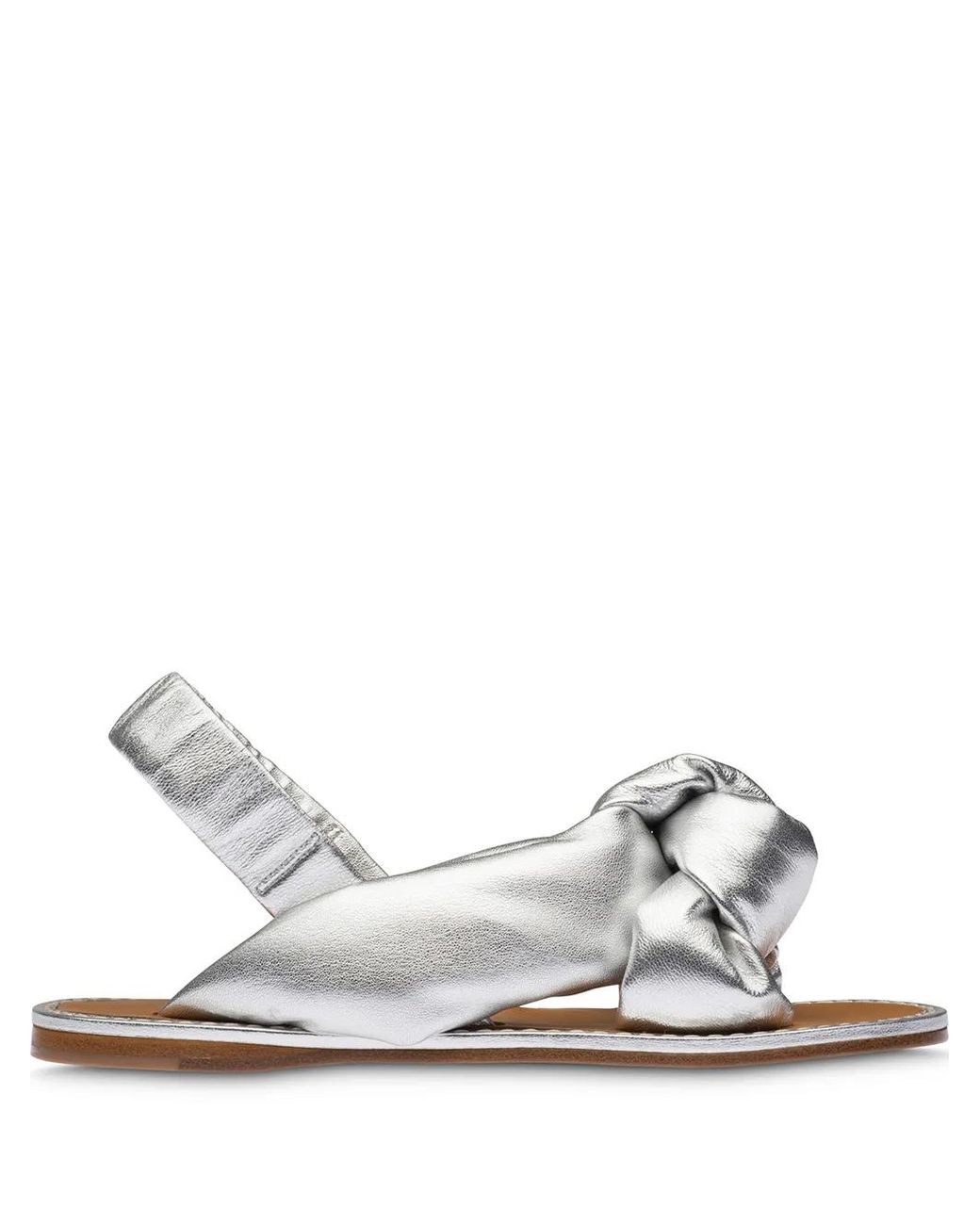 Miu Miu White Knotted Flat Sandals