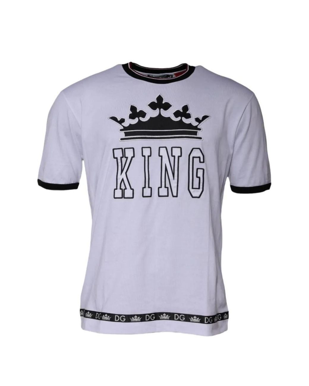 Dolce & Gabbana Blue Crown-Motif T-Shirt for men