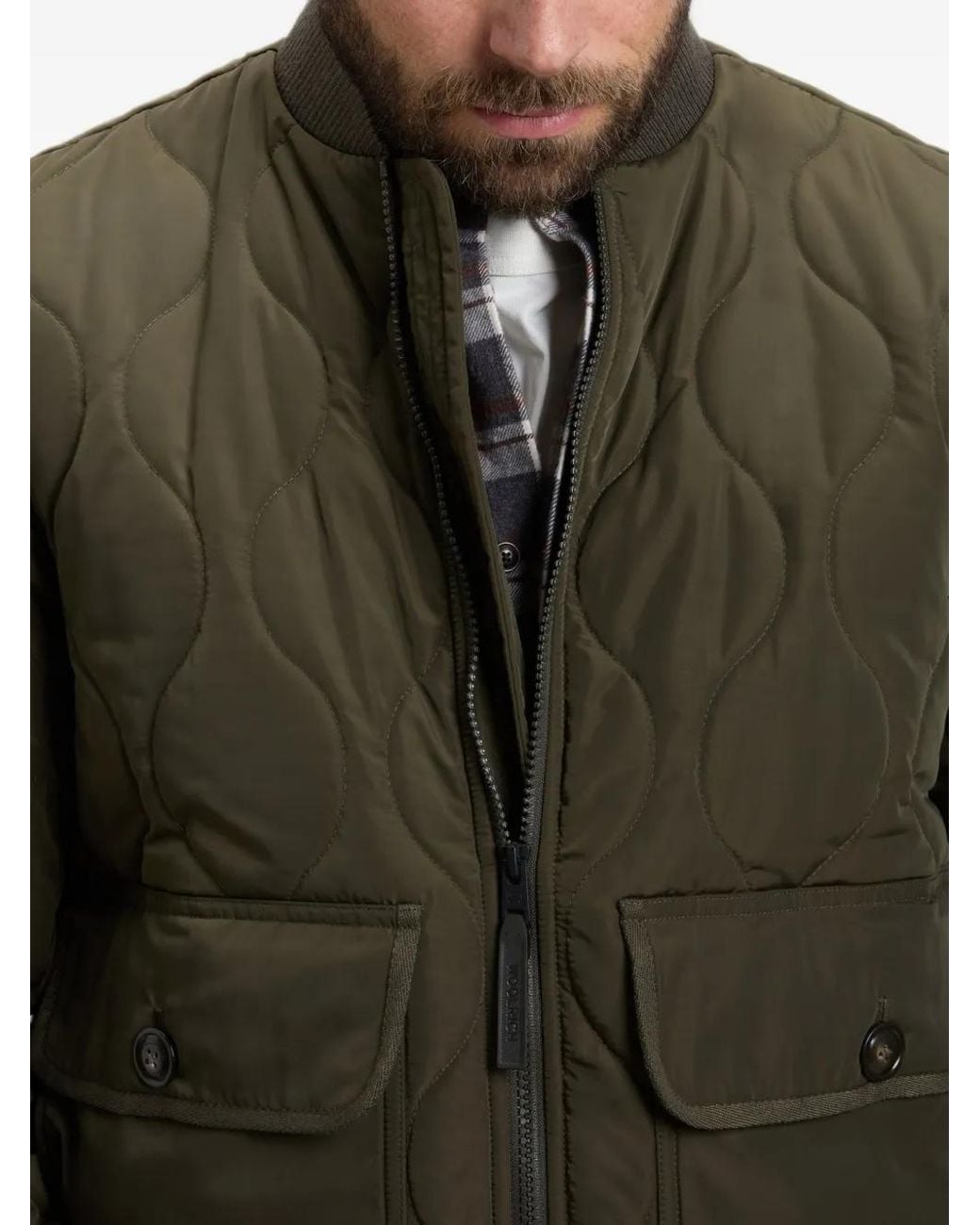 Woolrich Gewatteerd Jack in het Green voor heren