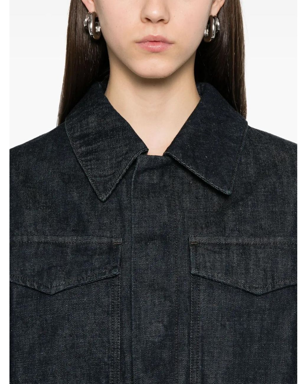 Lemaire Blue Two Pocket Cropped Jacket