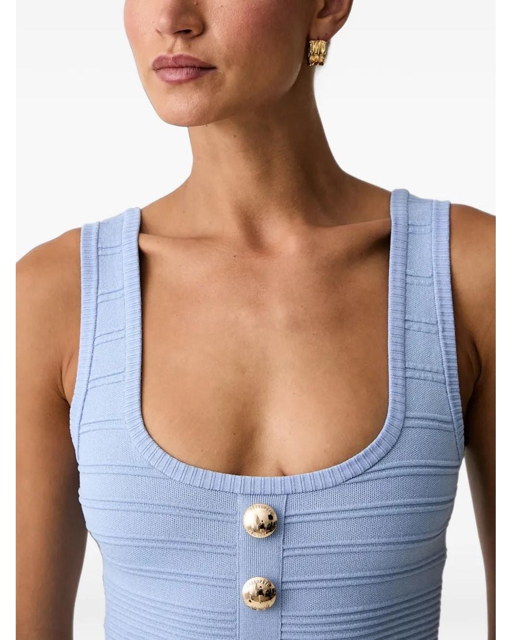 retroféte Brooke Mini-Jurk in het Blue