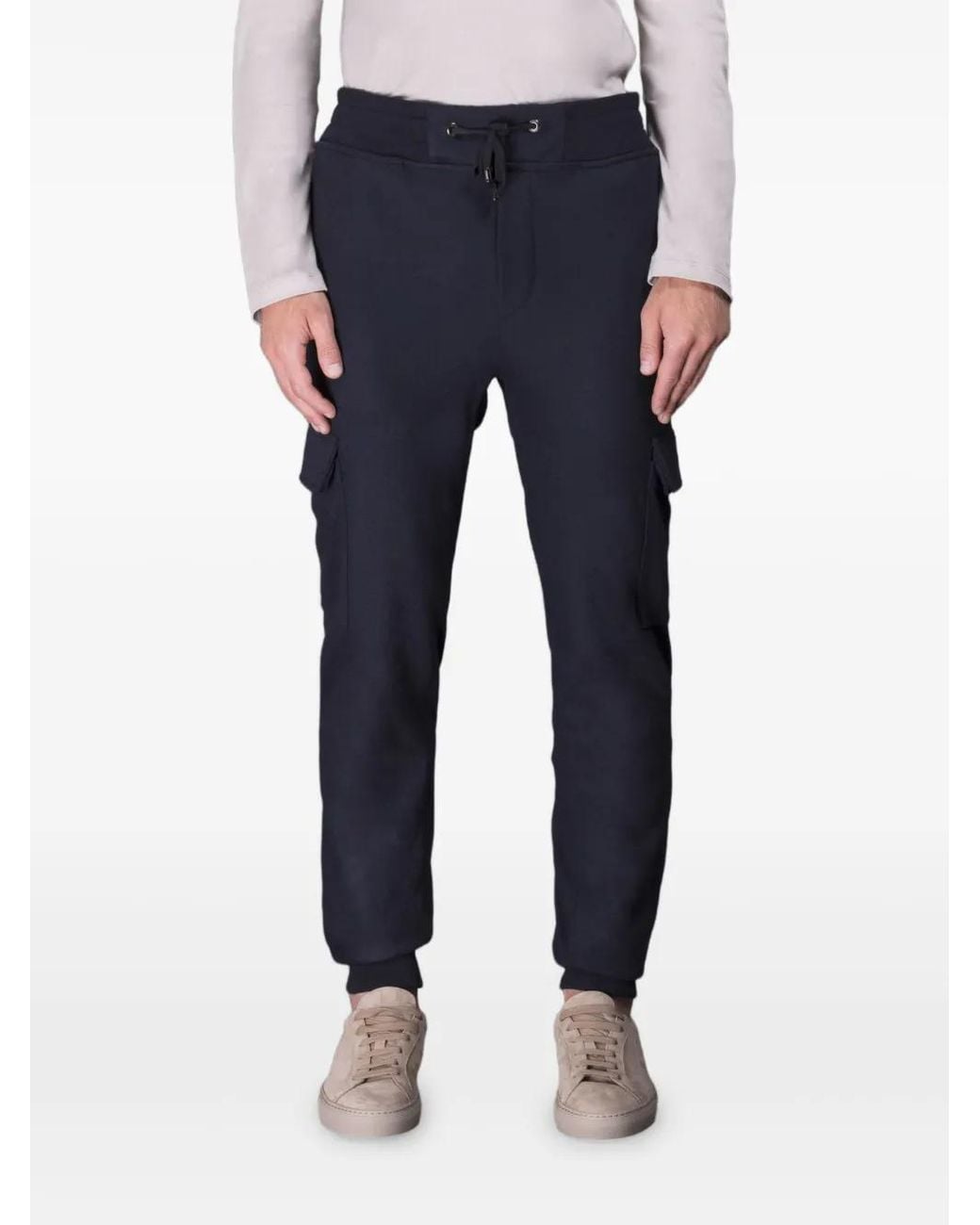 Moorer Blue Cargo-Pockets Track Pants for men